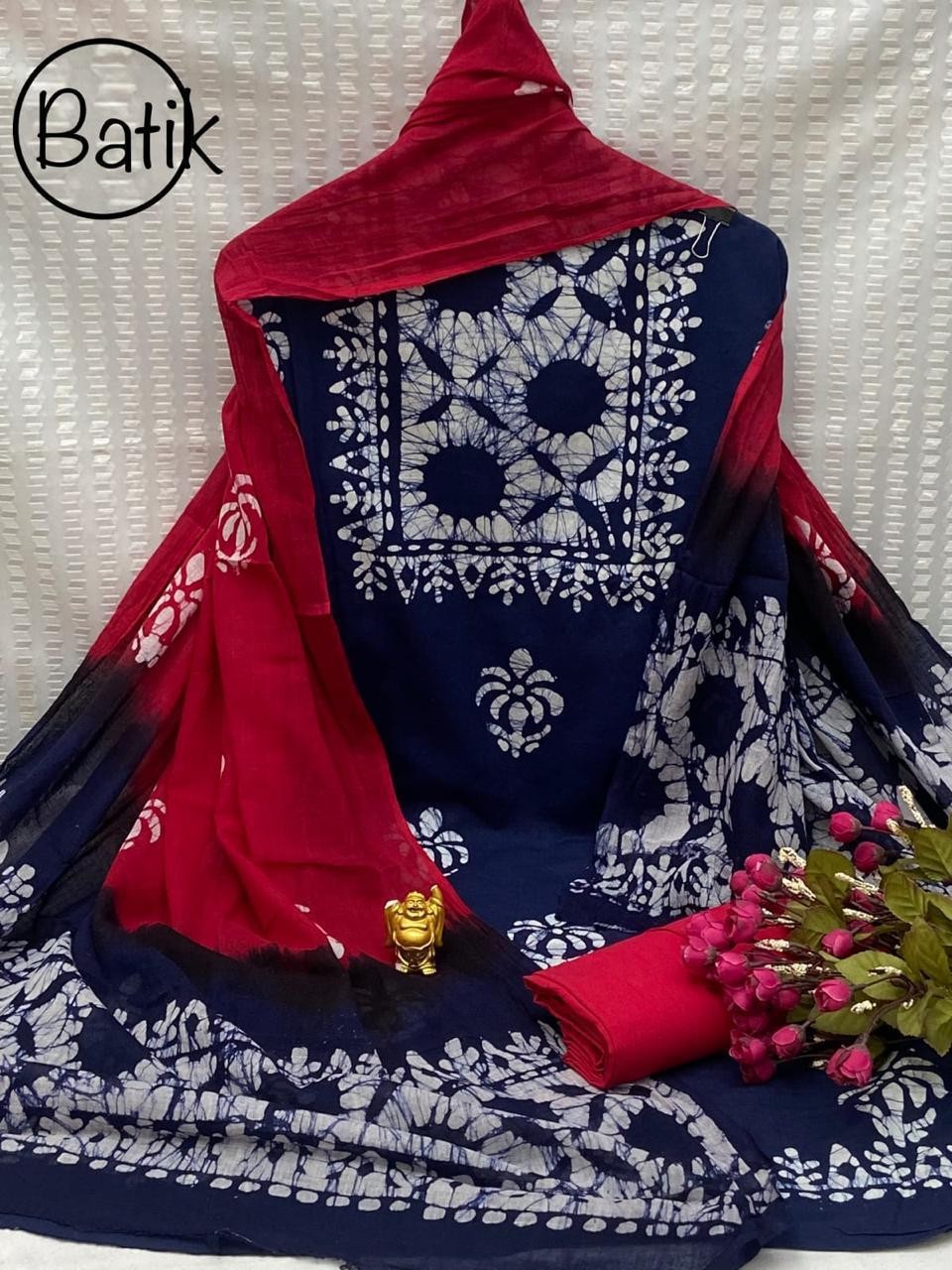 Cotton printed suit with dupatta