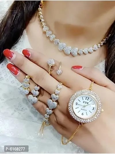 Necklace With Bracelet Watch combo set