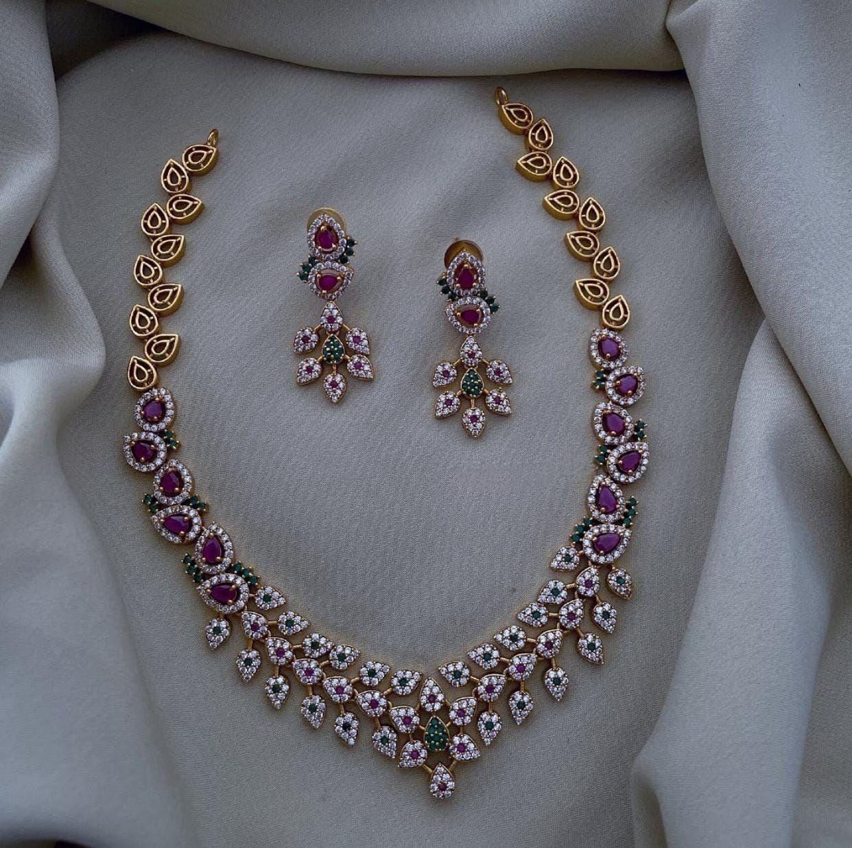 Necklace with earring