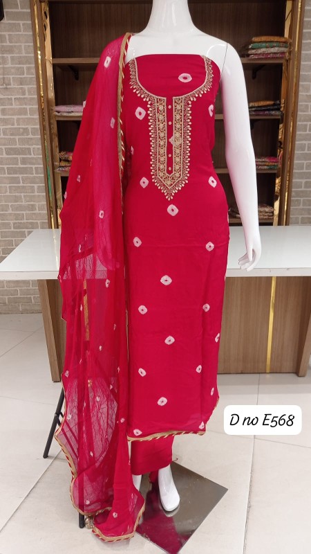 Silk suit with dupatta