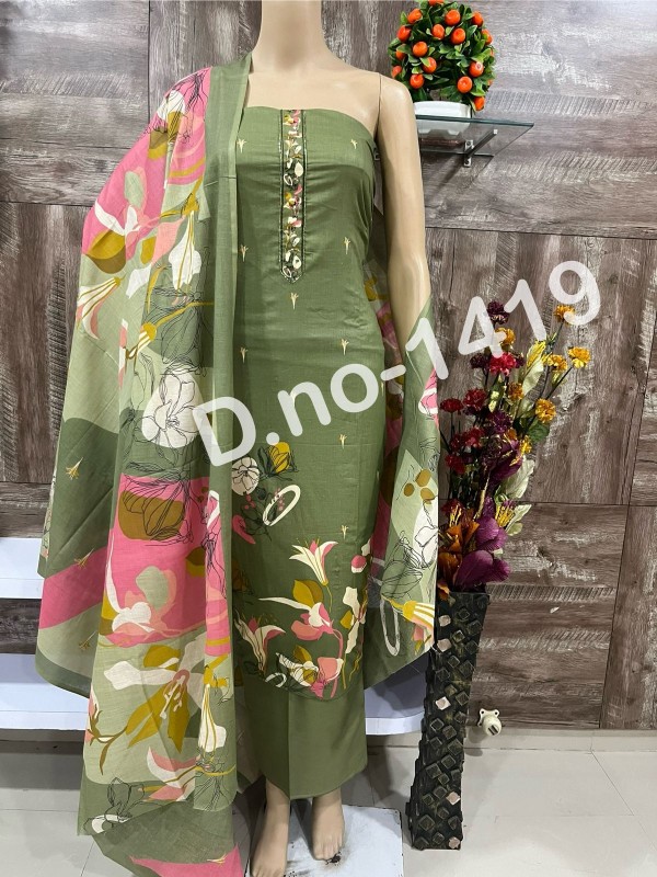 cotton print suit with dupptta