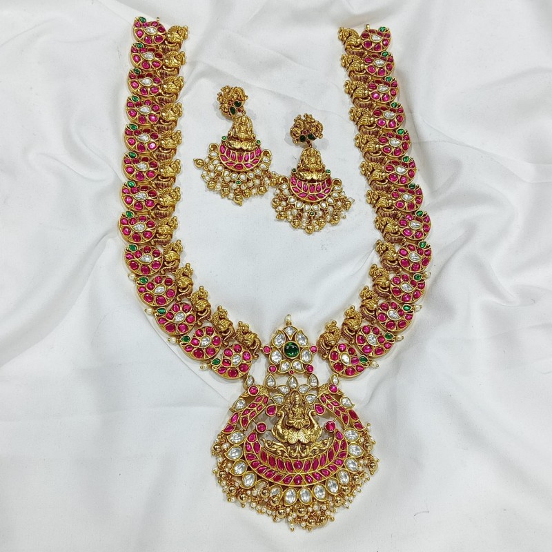 jewelry set Kundan long haram