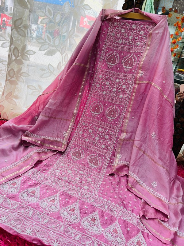 pure silk suit with dupatta