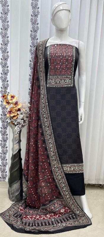 Digital printed suit with dupatta