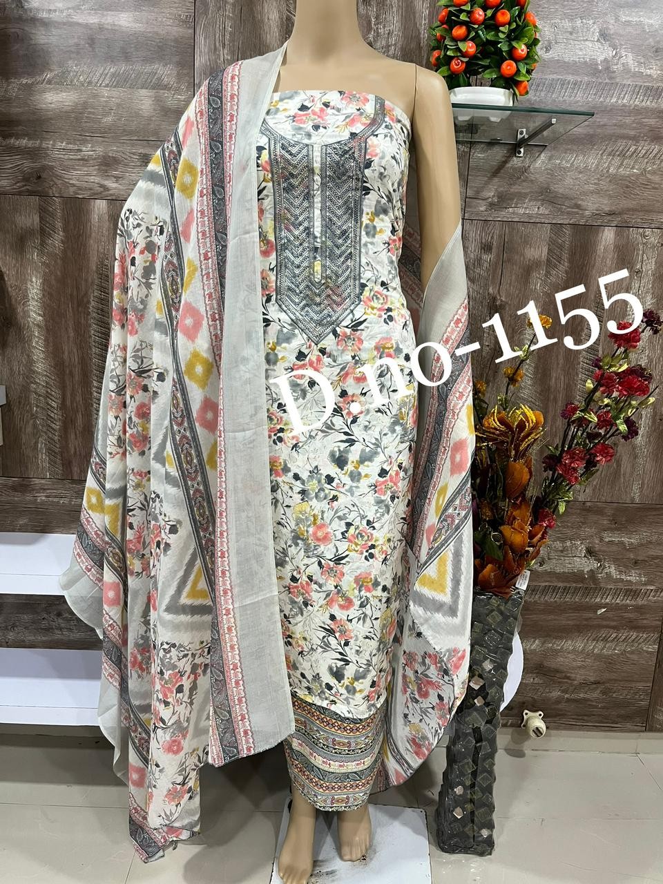 Pure Cotton Print suit with dupatta