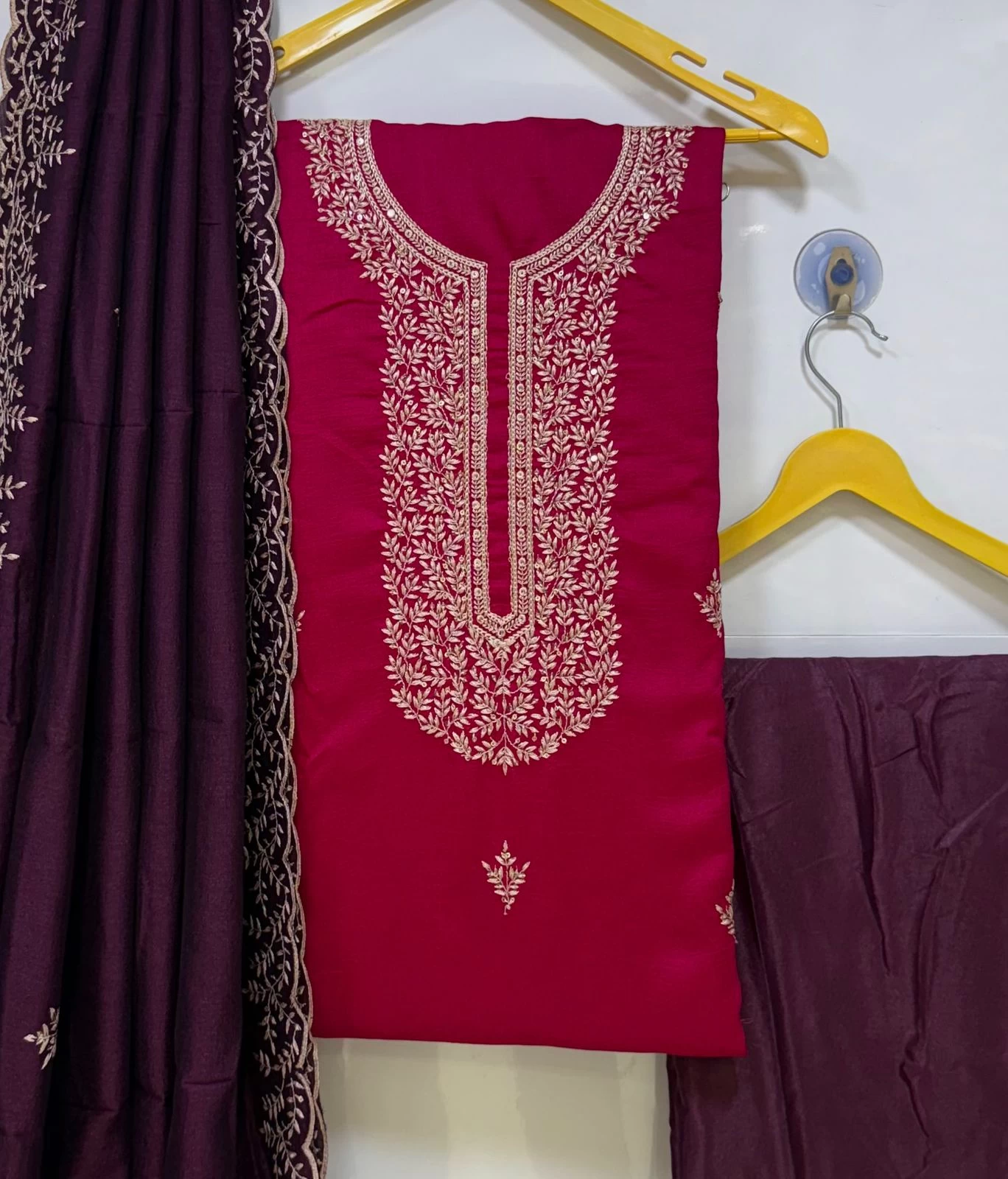 Vichitra Silk Suit Set