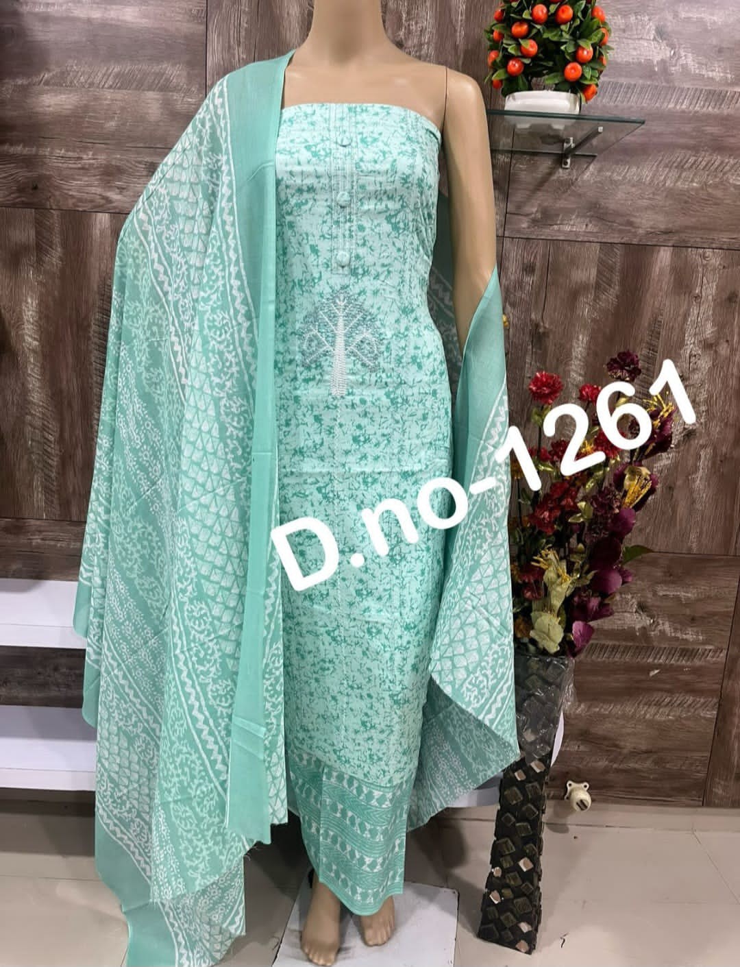 Pure Cotton  Print suit with dupatta