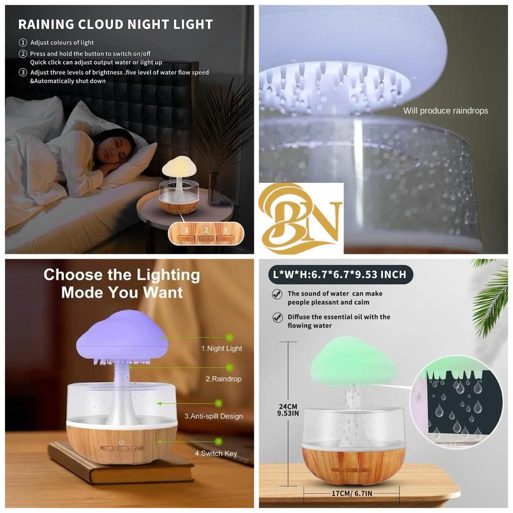 Rain Cloud Humidifier Waterfall lamps