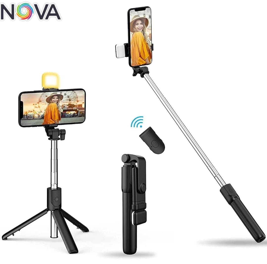 Selfie Stick with LED Fill Light, Phone