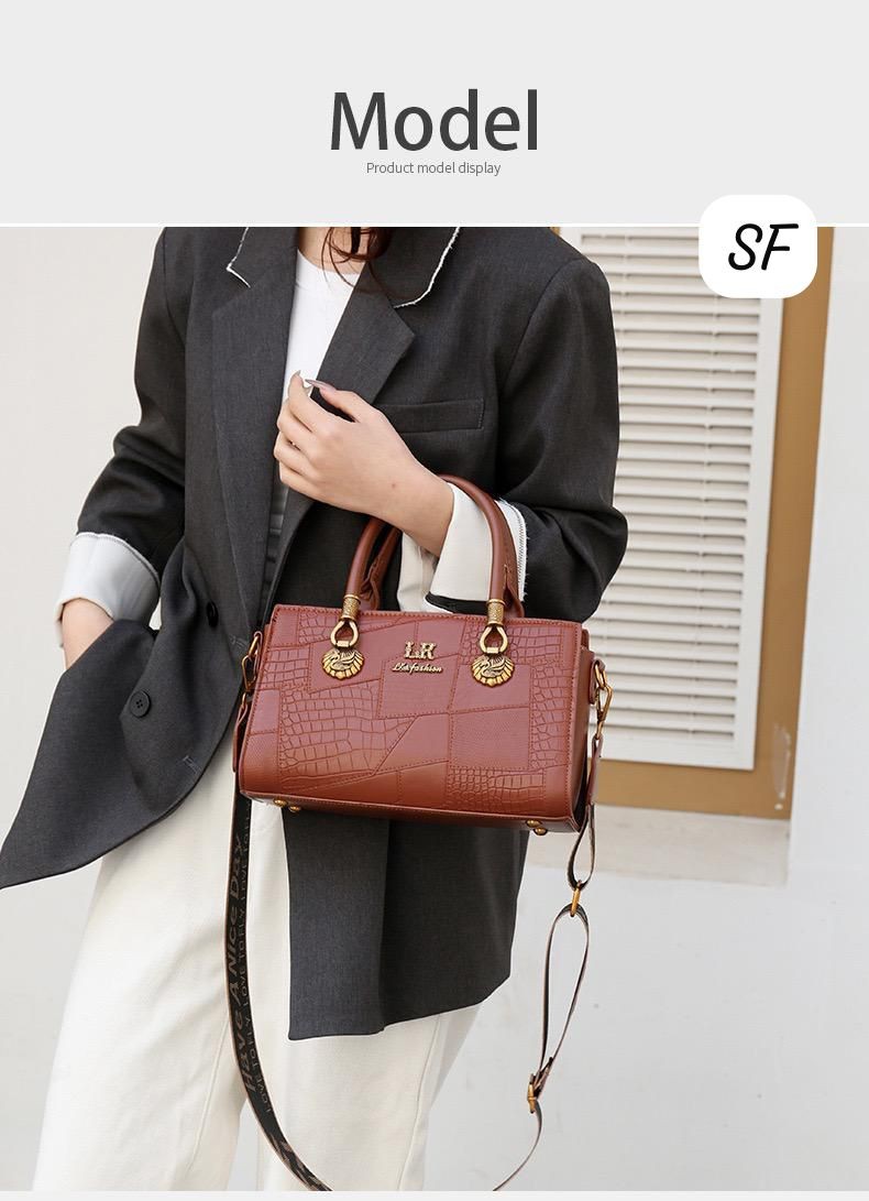 Hand bag with broad belt